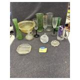 Yellow depression, ashtrays, dishes