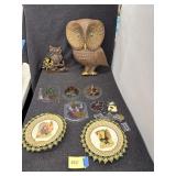 Owls, roosters, sun catchers