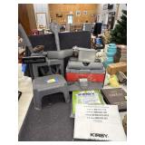 Kirby carpet shampoo system, step stool