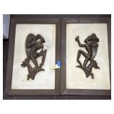 Figural wall plaques