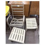 Patio chair and footstools