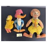 Big Bird, Woody, Ronald Mcdonald