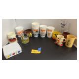 Cartoon cups, glasses, etc
