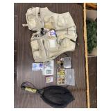 Fishing vest, net, tackle