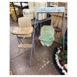 Baby swing, high chair