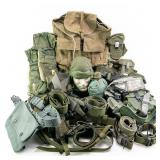 Huge US Army Italian Police Field Gear Lot (40)