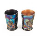 Carnival Glass: N'wood Tumblers 2-Pc