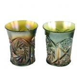 Carnival Glass: Cambridge Tumblers 2-Pc