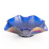 Carnival Gls Fenton Persian Medallion Ruffled Bowl