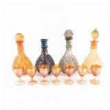 Carnival Glass: Imperial & Diamond 14pc Lot