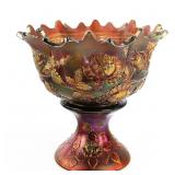 Carnival Glass Fenton Wreath of Roses Bowl