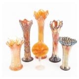 Carnival Glass: Fenton Vases 6pc Lot