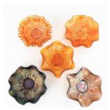 Carnival Glass: Fenton Bowls 5pc Lot