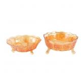 Carnival Glass: Fenton Bowls 2-Pc Lot