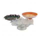 Carnival Glass: Dugan Diamond Bowls 3pc Lot