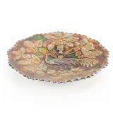 Carnival Glass: Fenton Peacock and Urn Plate
