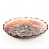 Carnival Glass: Millersburg Peacock & Urn Lg Bowl