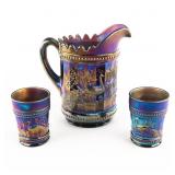 Carnival Northwood Peacock @ Fountain 3-Pc Set