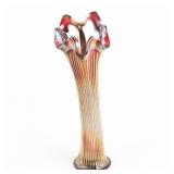Carnival Glass Fenton Fine Rib Vase
