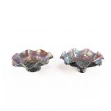 Carnival N'wood Glass Three Fruits Medallion: 2-Pc