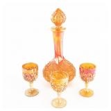 Carnival Glass: Imperial Decanter 4-Pc