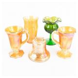 Carnival Glass Mixed Assortment: 5-Pc