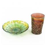 Carnival Glass Millersburg 2-Pc Lot