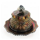 Carnival Glass: N'wood Butter Dish