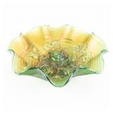 Carnival Glass: Northwood Rose Show Ruffled Bowl