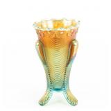 Carnival Glass: Northwood Daisy & Drape Ftd Vase