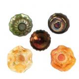 Carnival Glass: Fenton Sauce Bowls 5pc Lot