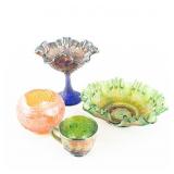 Carnival Glass Fenton: 4-Pc Lot