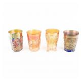 Carnival Glass: Fenton Tumblers 4-Pc