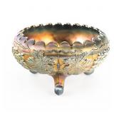 Carnival Glass N'wood Grape/Cable Ftd Center Bowl