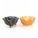 Carnival Fenton Orange Tree Fruit Bowls 2-Pc