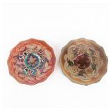 Carnival Glass: Fenton Plates 2pc Lot