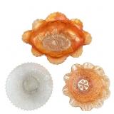Carnival Glass: Dugan Diamond 3pc Lot