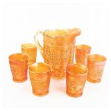 Carnival Glass: N'wood Grape Set 7-Pc