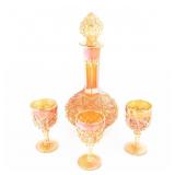 Carnival Glass: Imperial Decanter 4-Pc