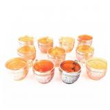 Carnival Glass: Diamond Cups 11-Pc Lot