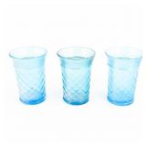 Carnival Glass: N'wood Tumblers 3-Pc