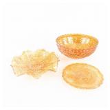 Carnival Glass: Imperial 3-Pc Lot