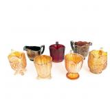 Carnival Glass Creamers: 7-Pc Lot