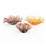 Carnival Glass: Millersburg 3pc Lot