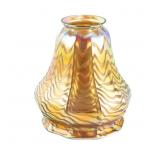 Art Nouveau Gold Iridescent Zipper Pattern Shade