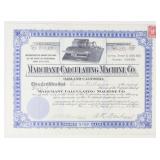 Marchant Calculating Machine Co. Stock Certificate