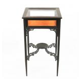 Antique Wood Glass Vitrine Display Table