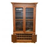 Large Victorian Walnut Bookcase with Mail Sorter