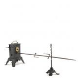 Antique Clockwork Mechanical Spit Jack-Works!