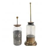 Antique Physics Leyden Jars, Set of 2